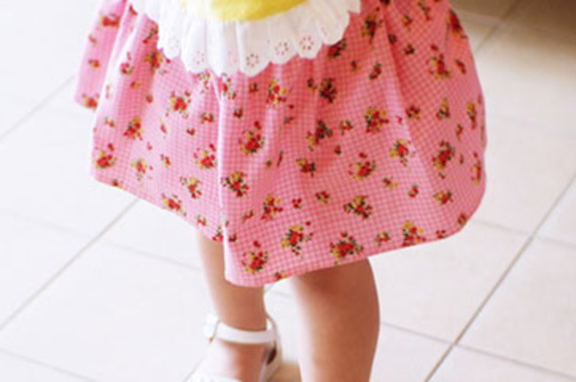 [93] Pink flower skirt
